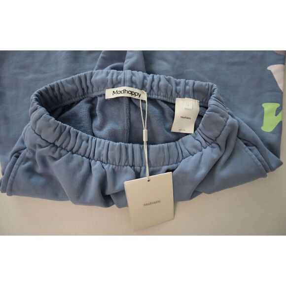 Madhappy ULWB02 Women's Sz L Frost Blue Pastels French Terry Jogger Sweatpants - Picture 3 of 12